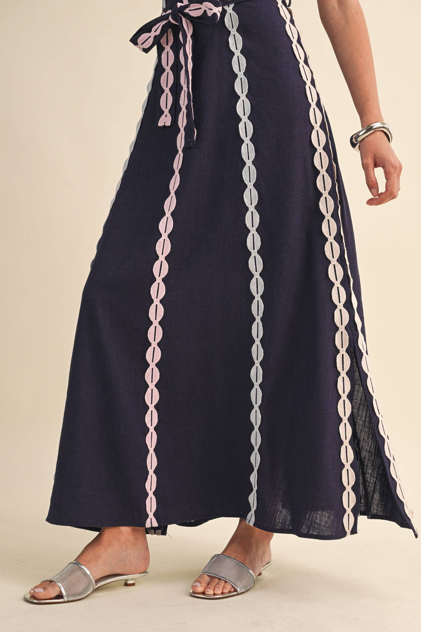 The Crochet Trim Midi Dress