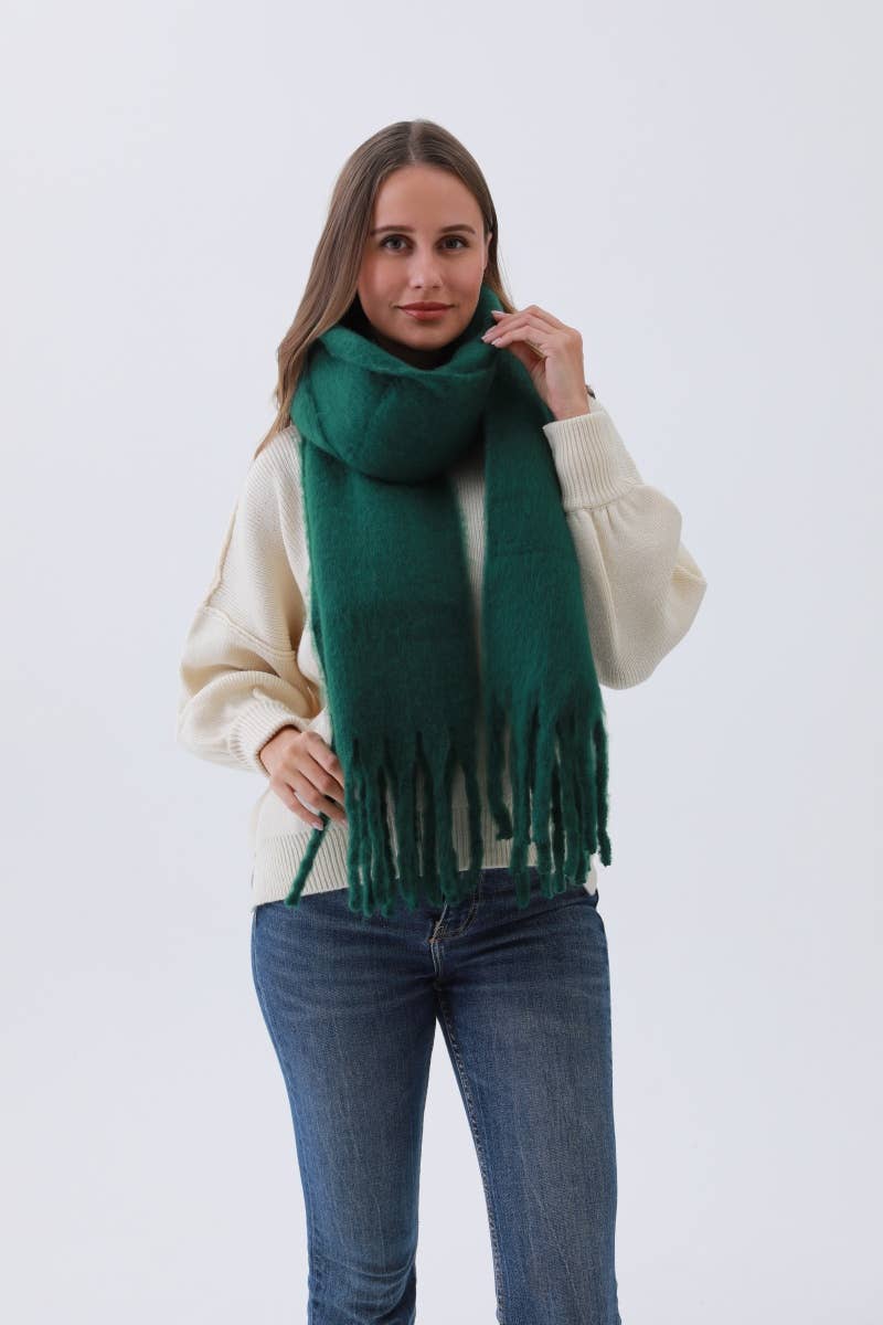 Cozy Knit Rose Scarf