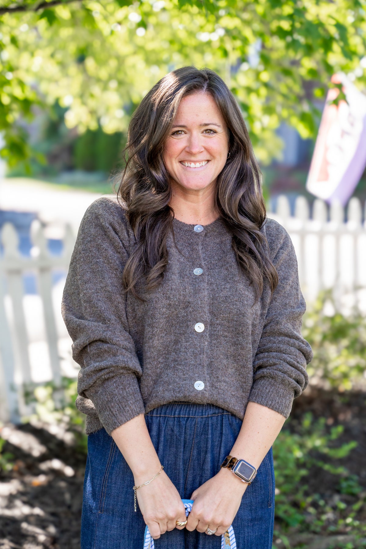 Cherry Round Neck Cardigan