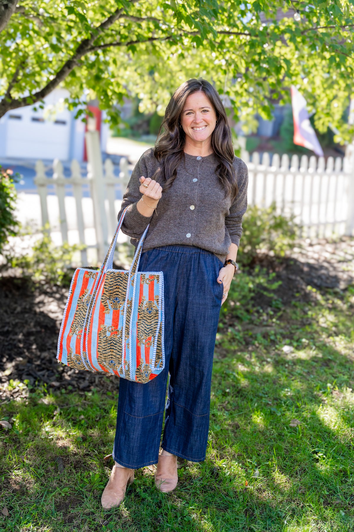 Cherry Round Neck Cardigan