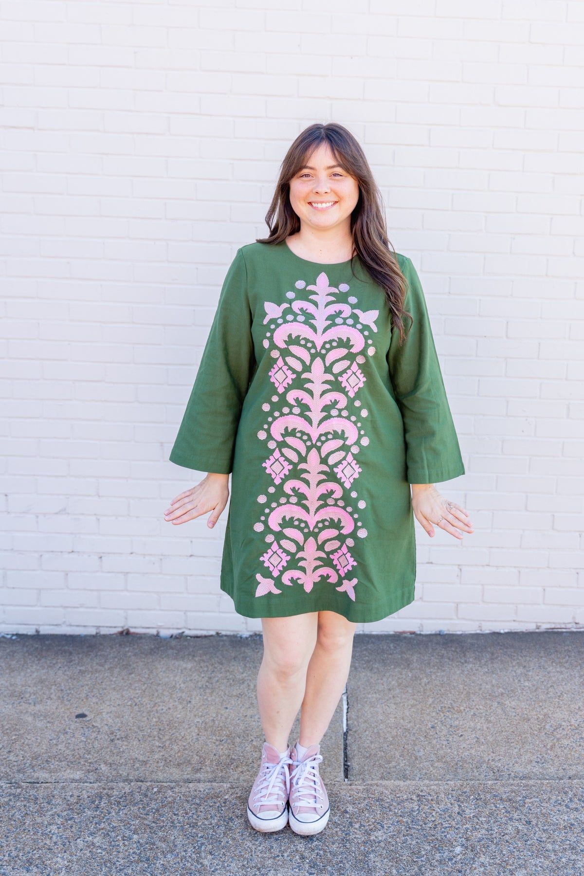 Penelope Green Shift Dress