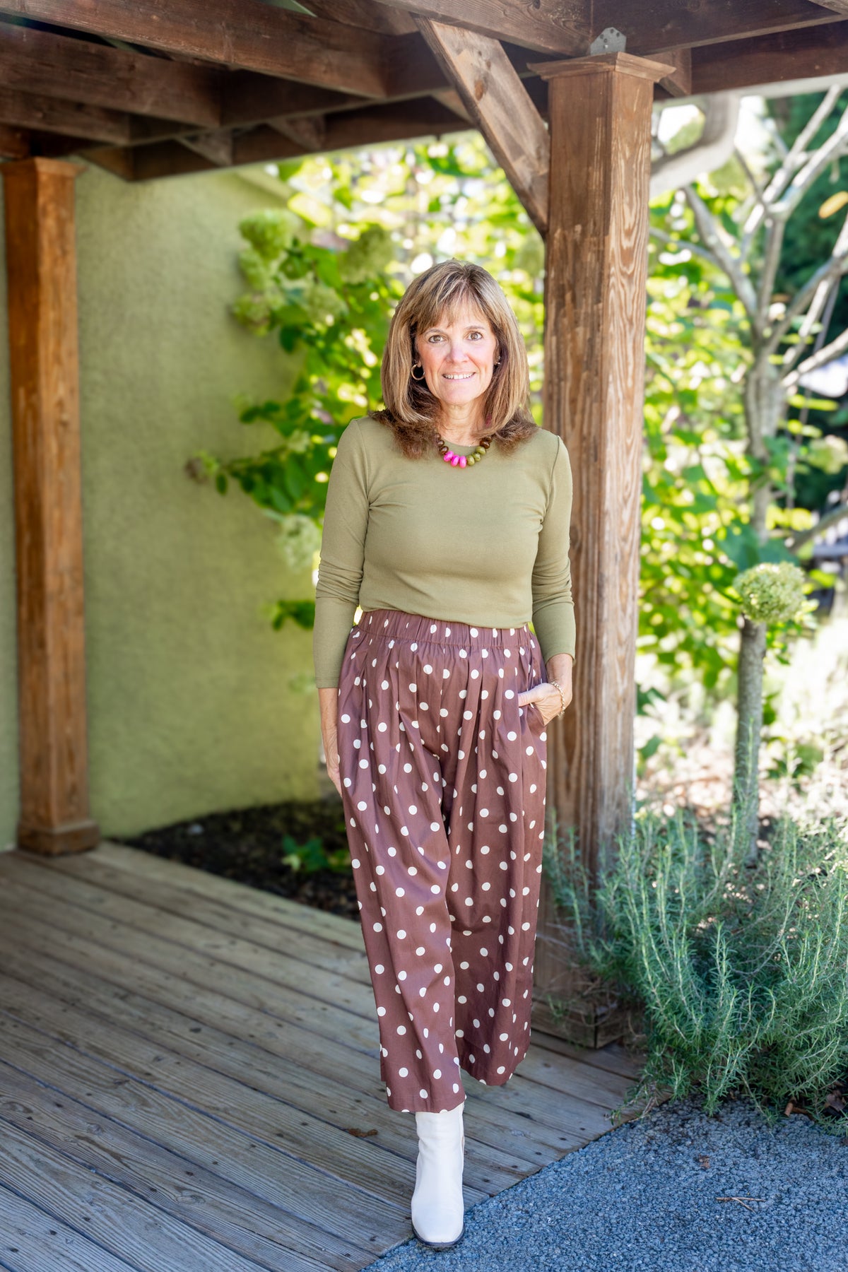 Wide Leg Polka Dot Pants