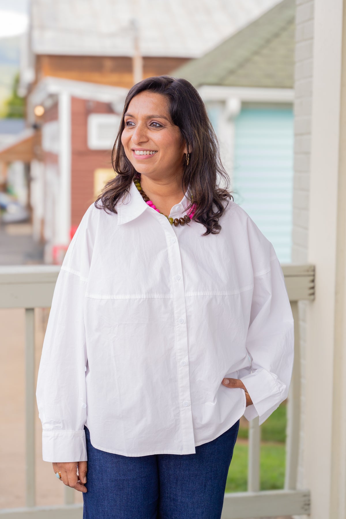 Claire Poplin Button Down Shirt