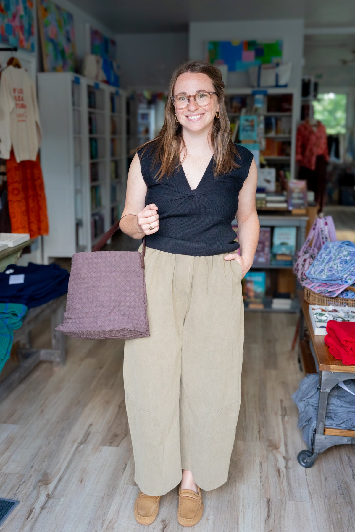 Felicia Olive Barrel Pants