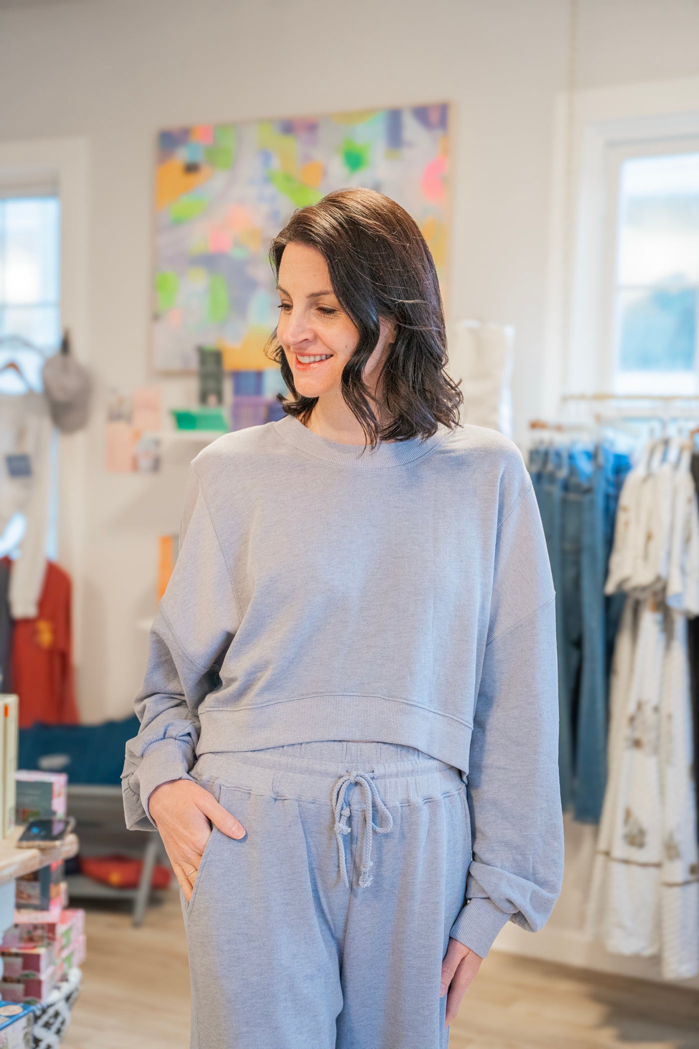 The Rib Semi Cropped Sweatshirt