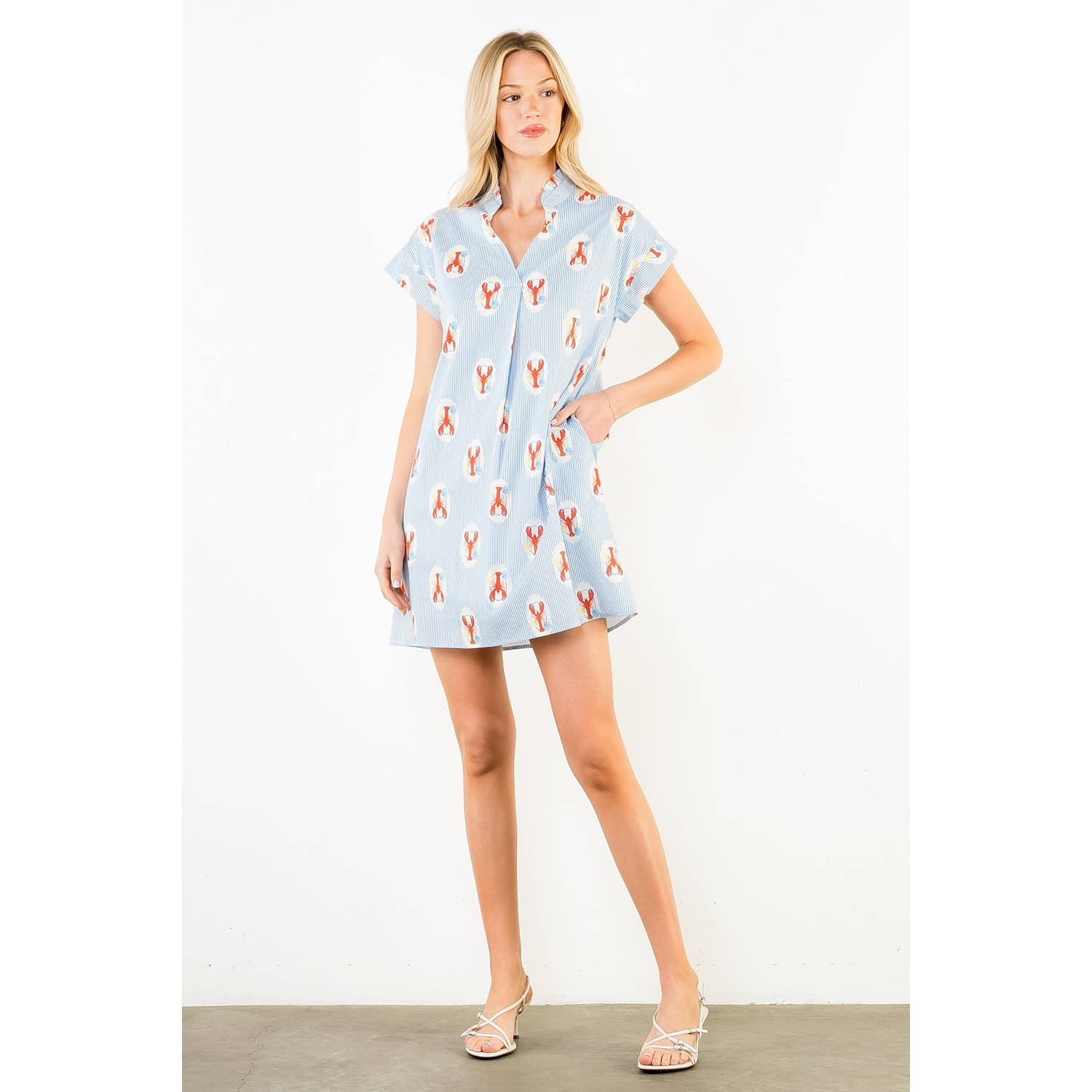 Lobster Print Mini Dress
