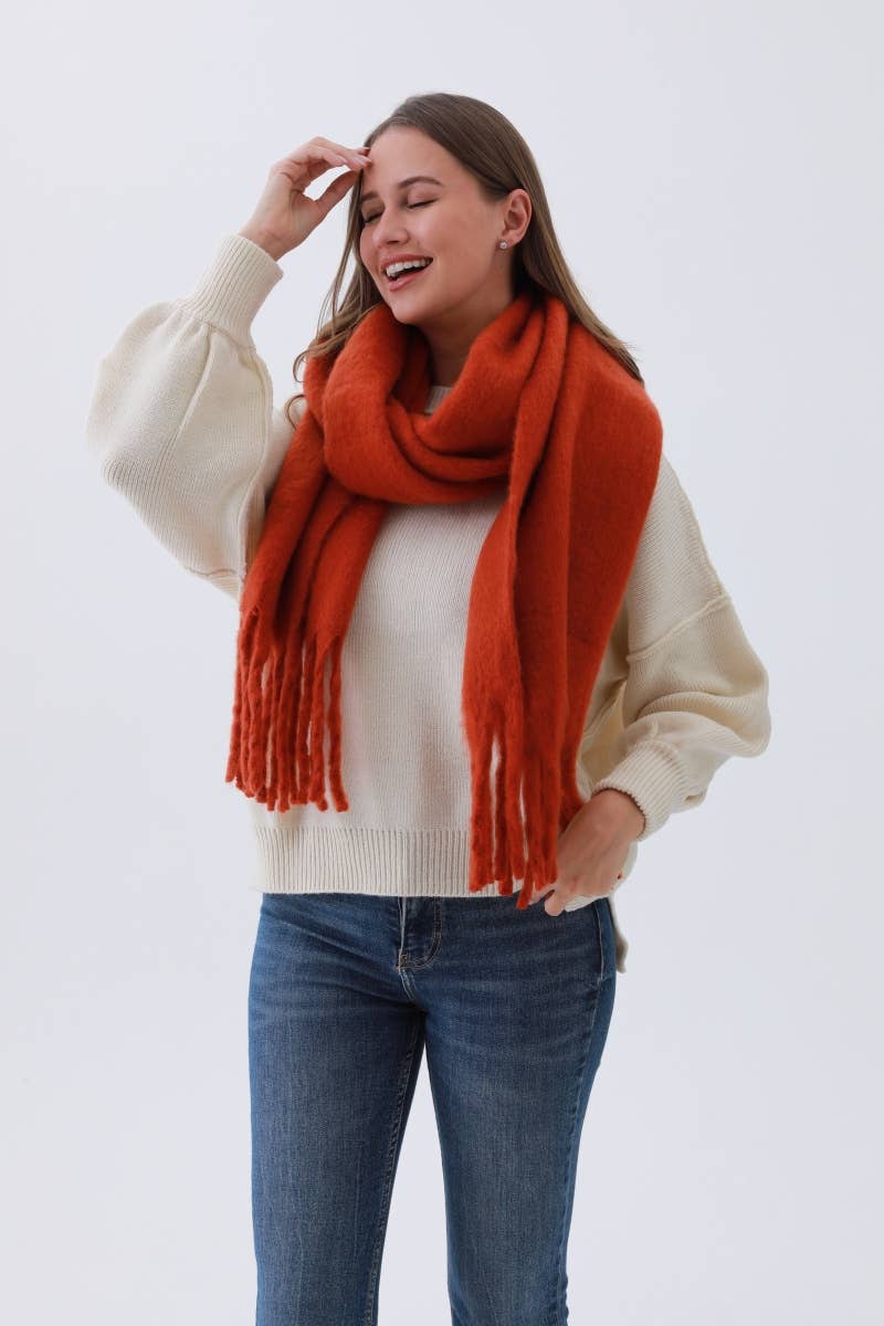 Cozy Knit Rose Scarf