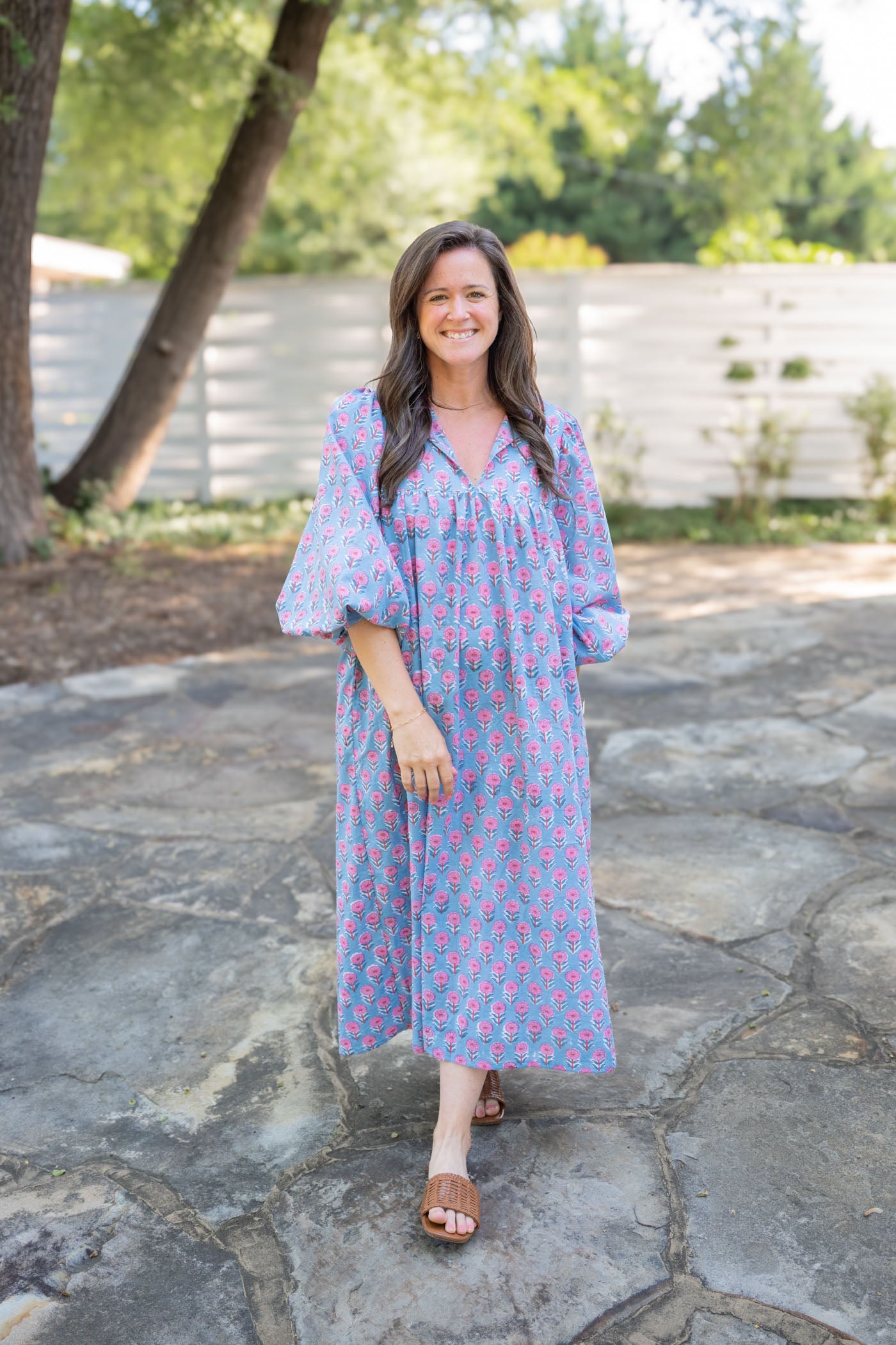 Jena Floral Block Print Dress