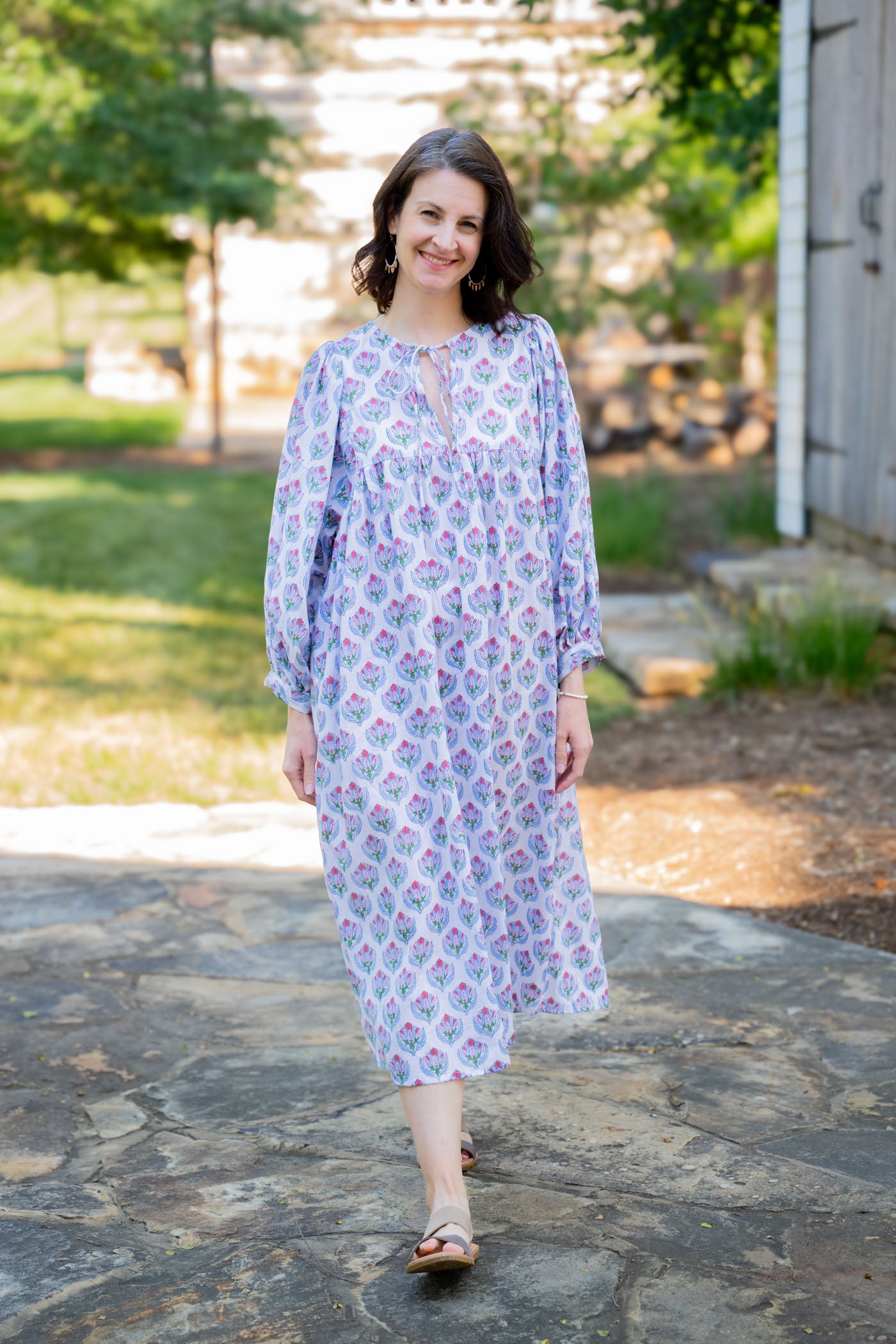 Jena Floral Block Print Dress