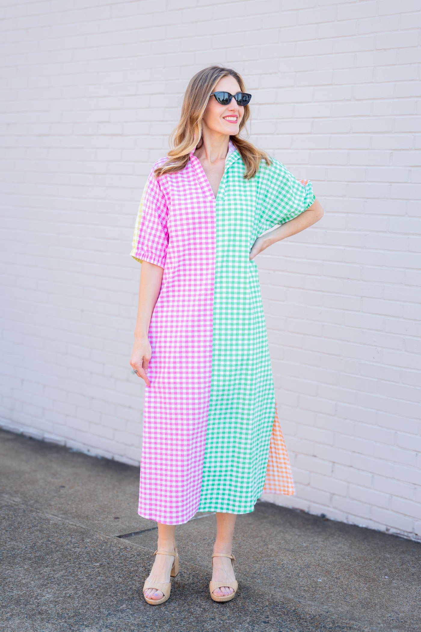 Blakely Gingham Midi Dress