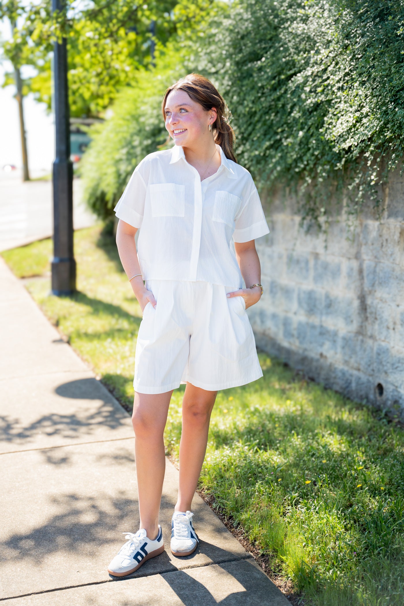 Tailored White Shorts