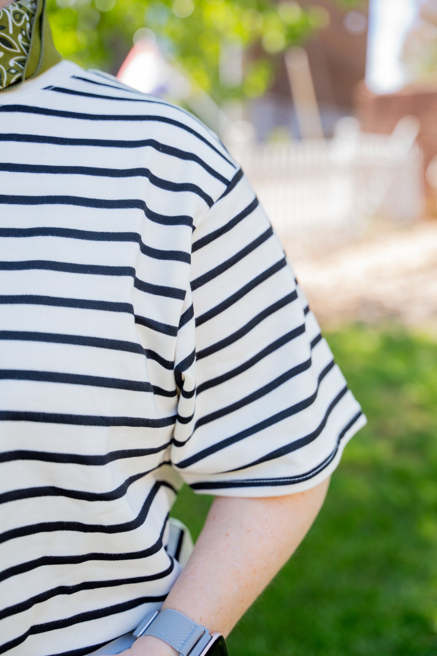 The B&W Striped Cropped Tee