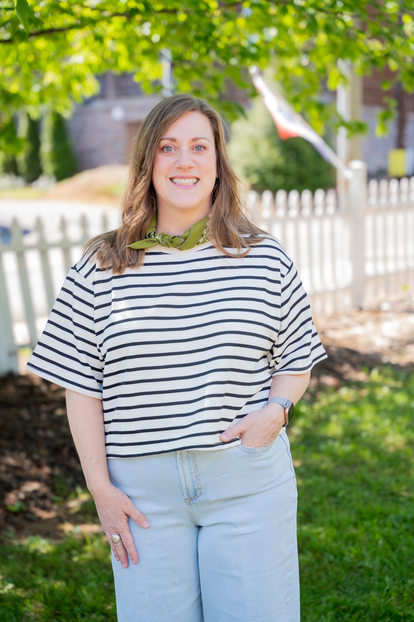 The B&W Striped Cropped Tee
