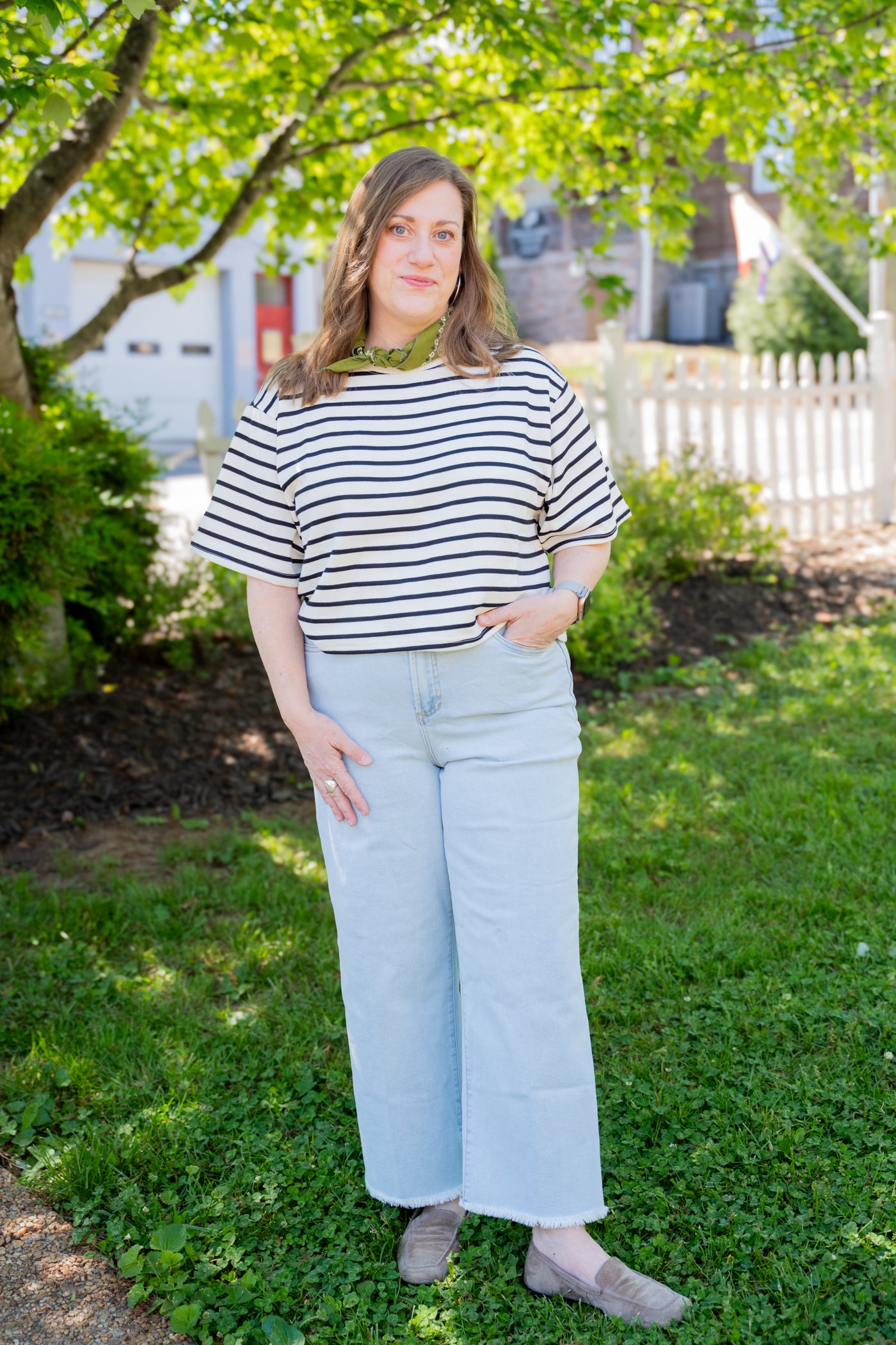 The B&W Striped Cropped Tee