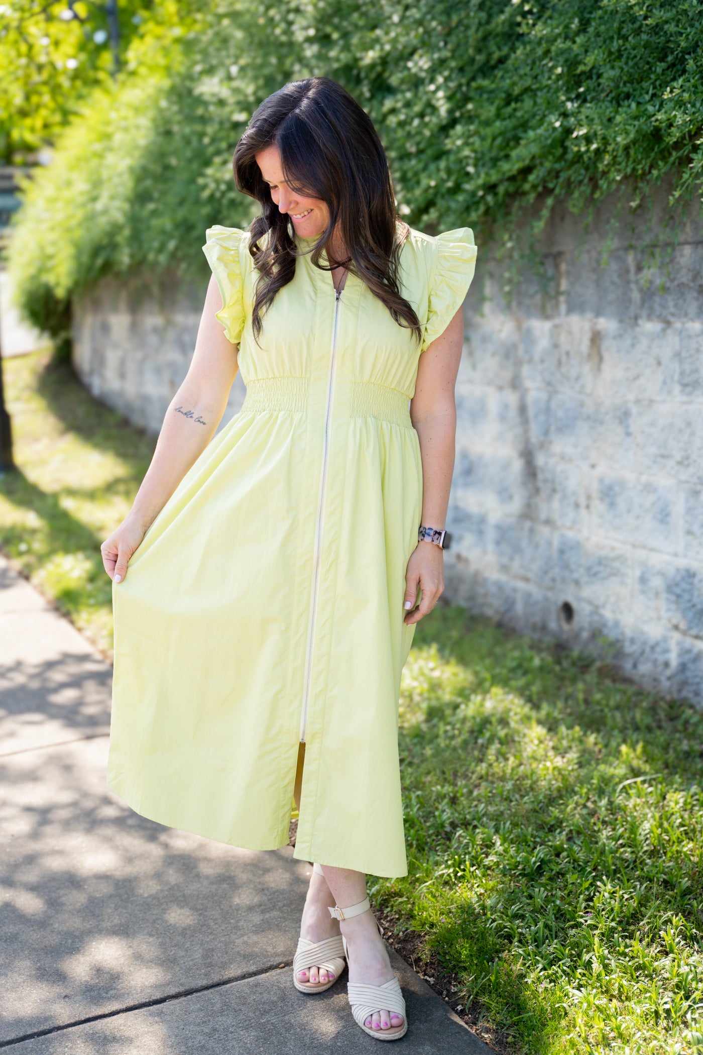 Lime Breeze Midi Dress