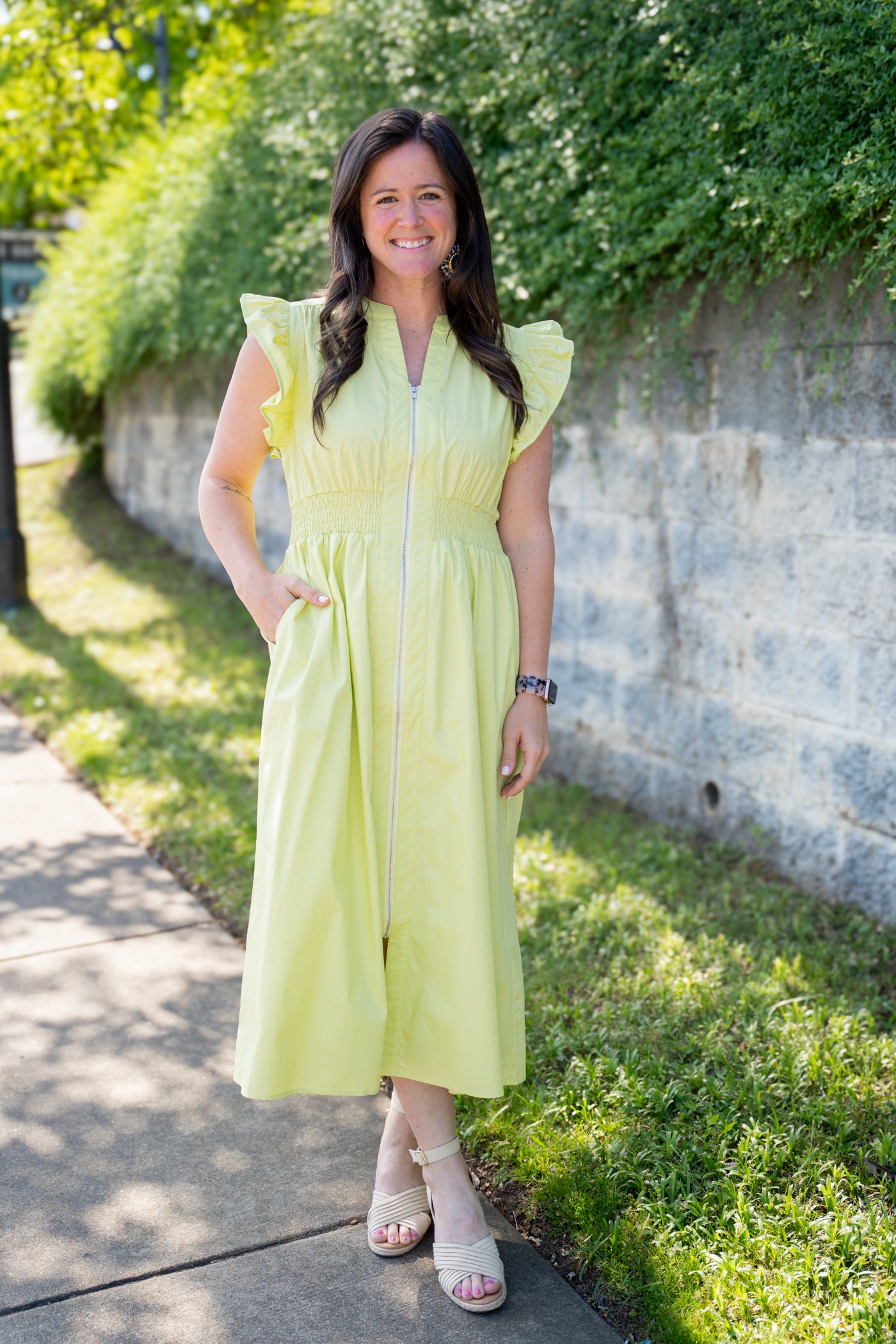 Lime Breeze Midi Dress