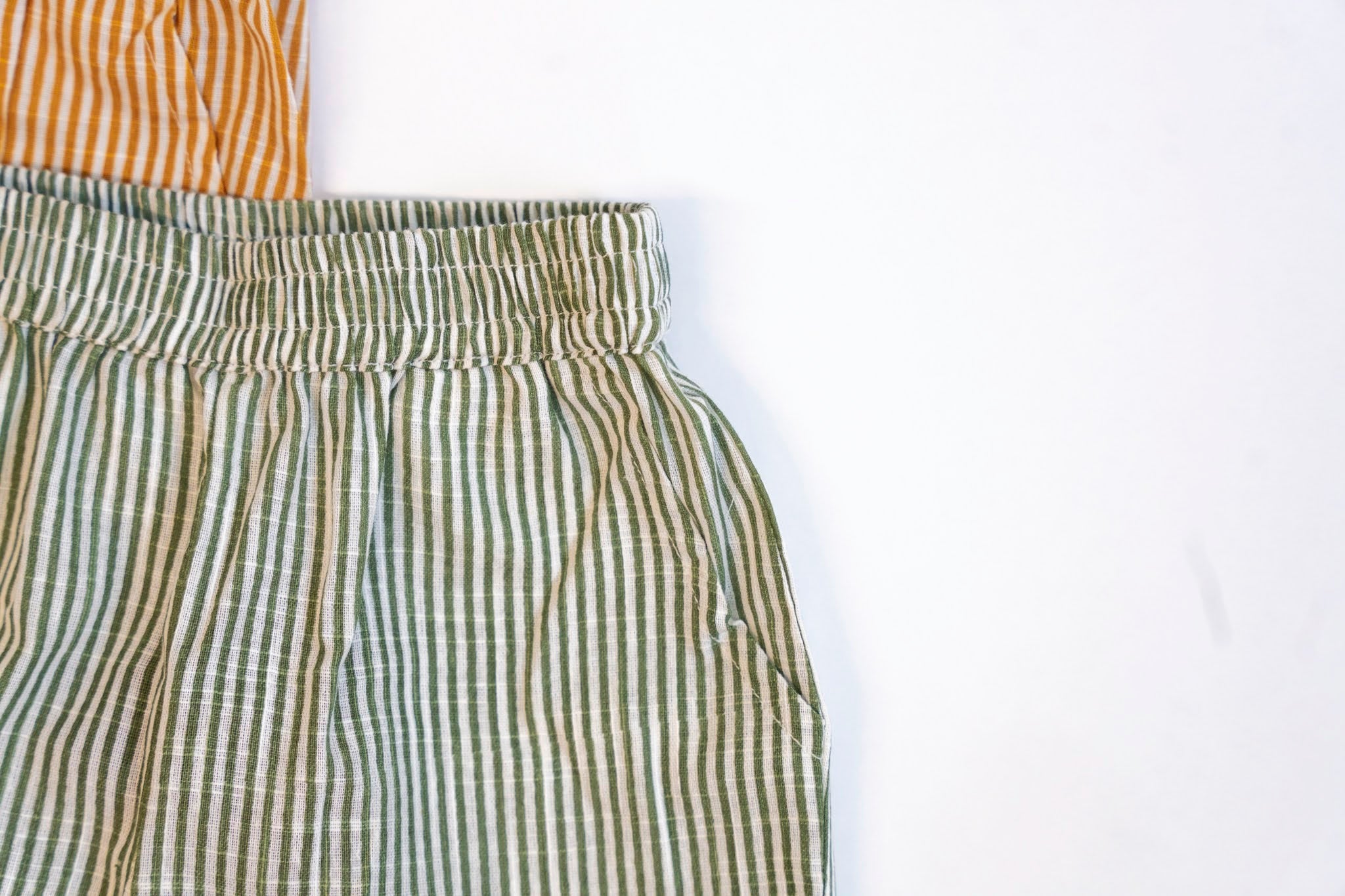 Green Stripe Boys Shorts