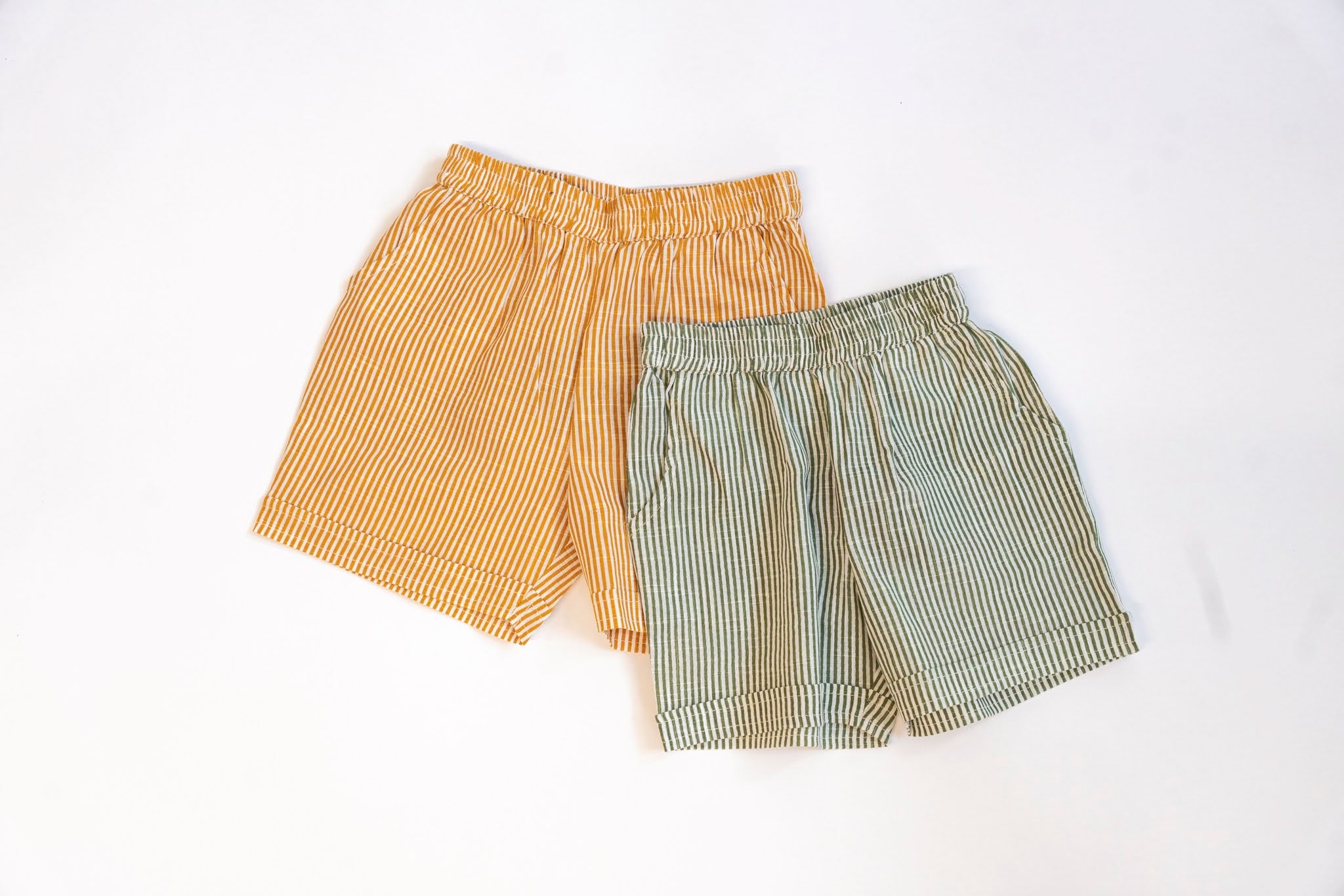 Mustard Stripe Boys Shorts