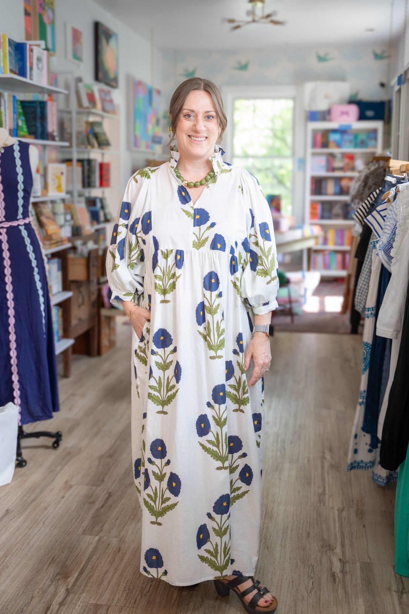 Halie Floral Block Print Dress