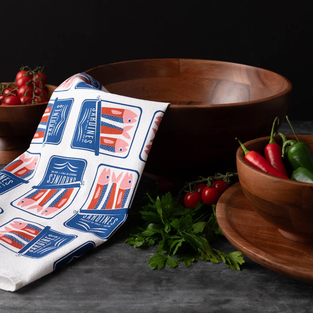 Sardines Tea Towel / Kitchen Decor / Midwest Made