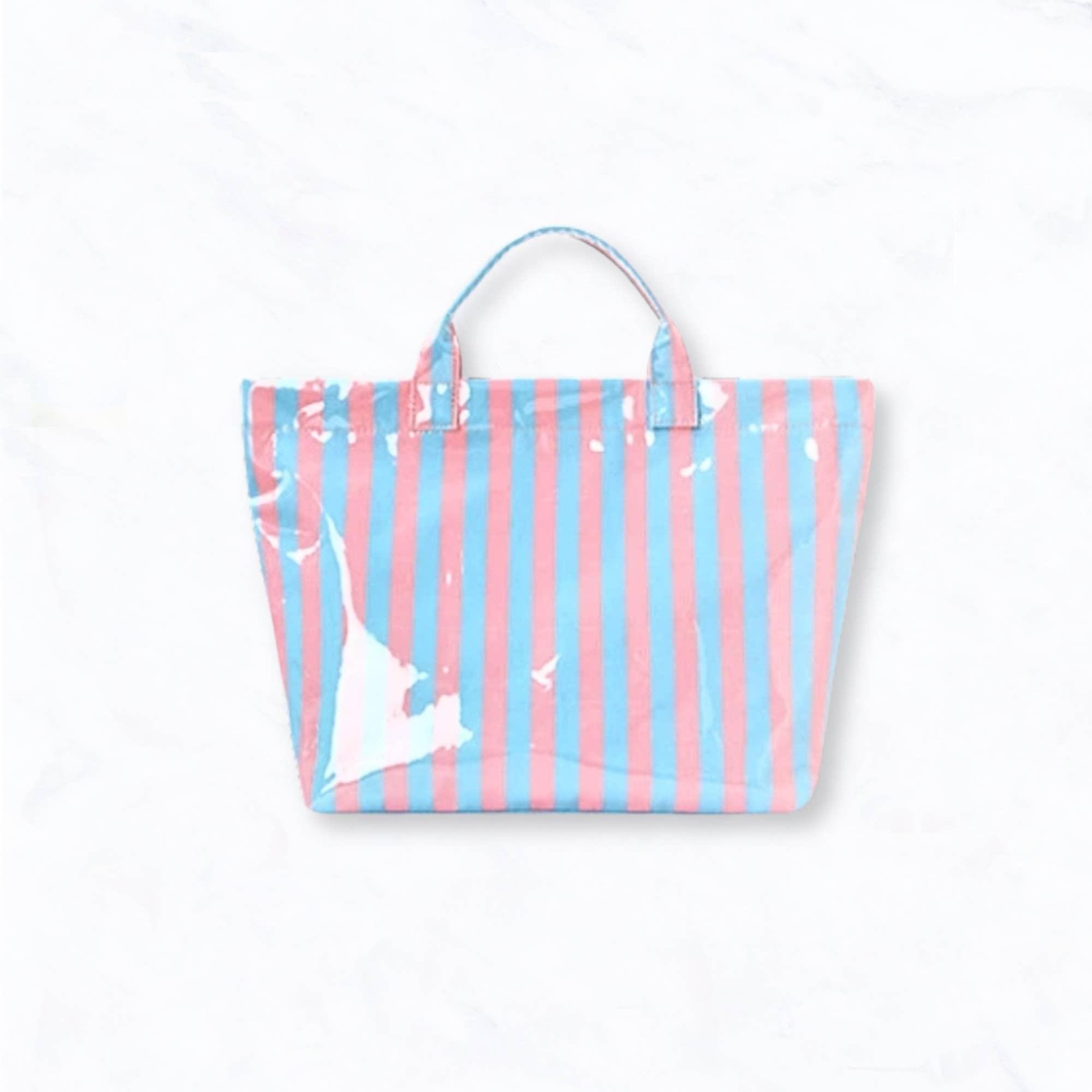 Waterproof Glossy Stripe Tote Bags