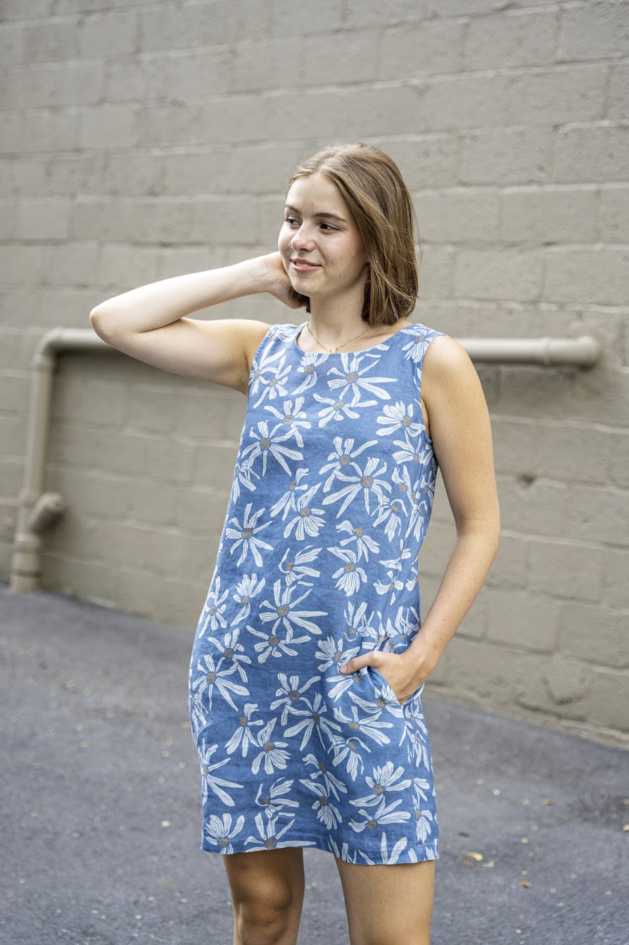 Linen Dress - Blue