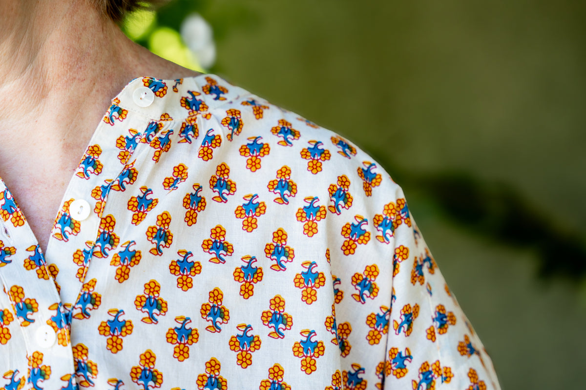 Yellow Floral Blouse