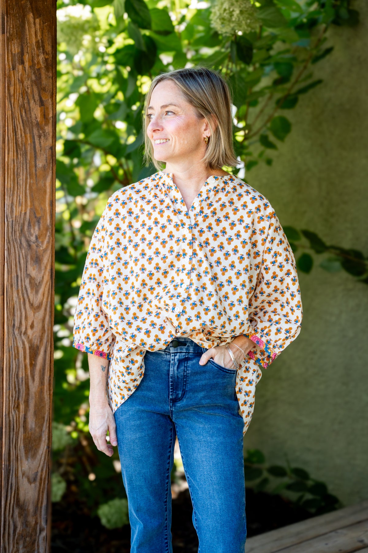 Yellow Floral Blouse