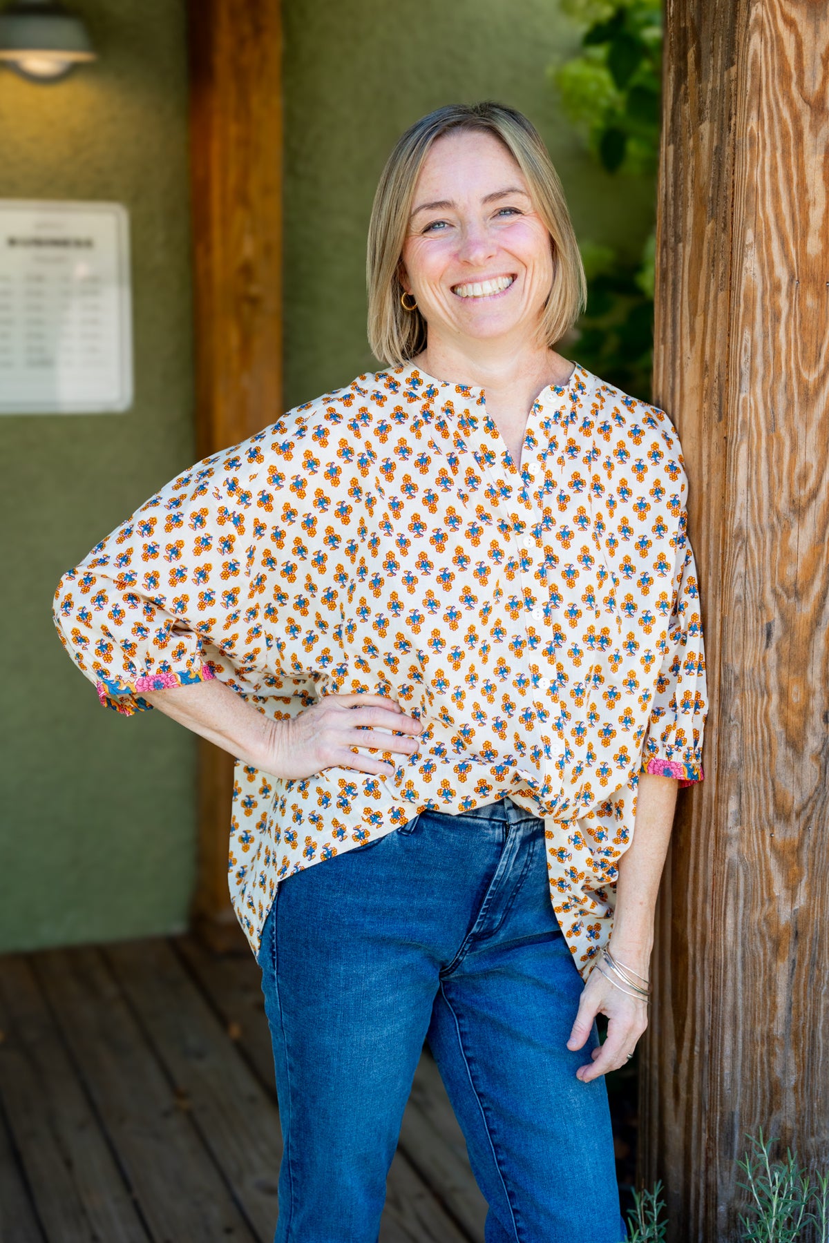 Yellow Floral Blouse