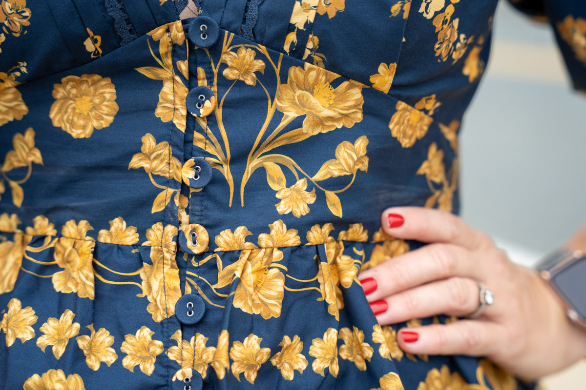 Arya Navy & Gold Blouse