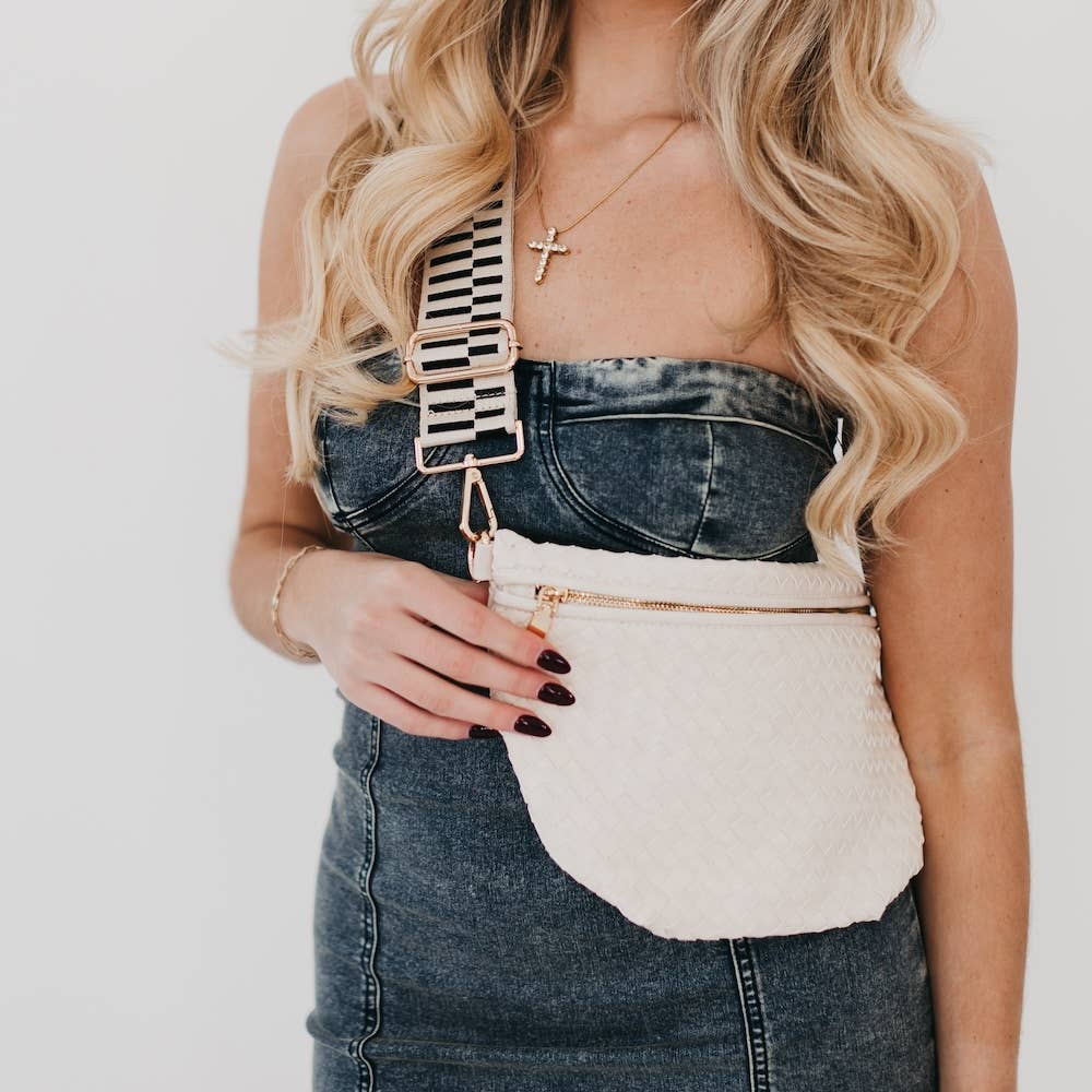 Westlyn Woven Bum Bag *NEW COLORS ADDED*: Cream