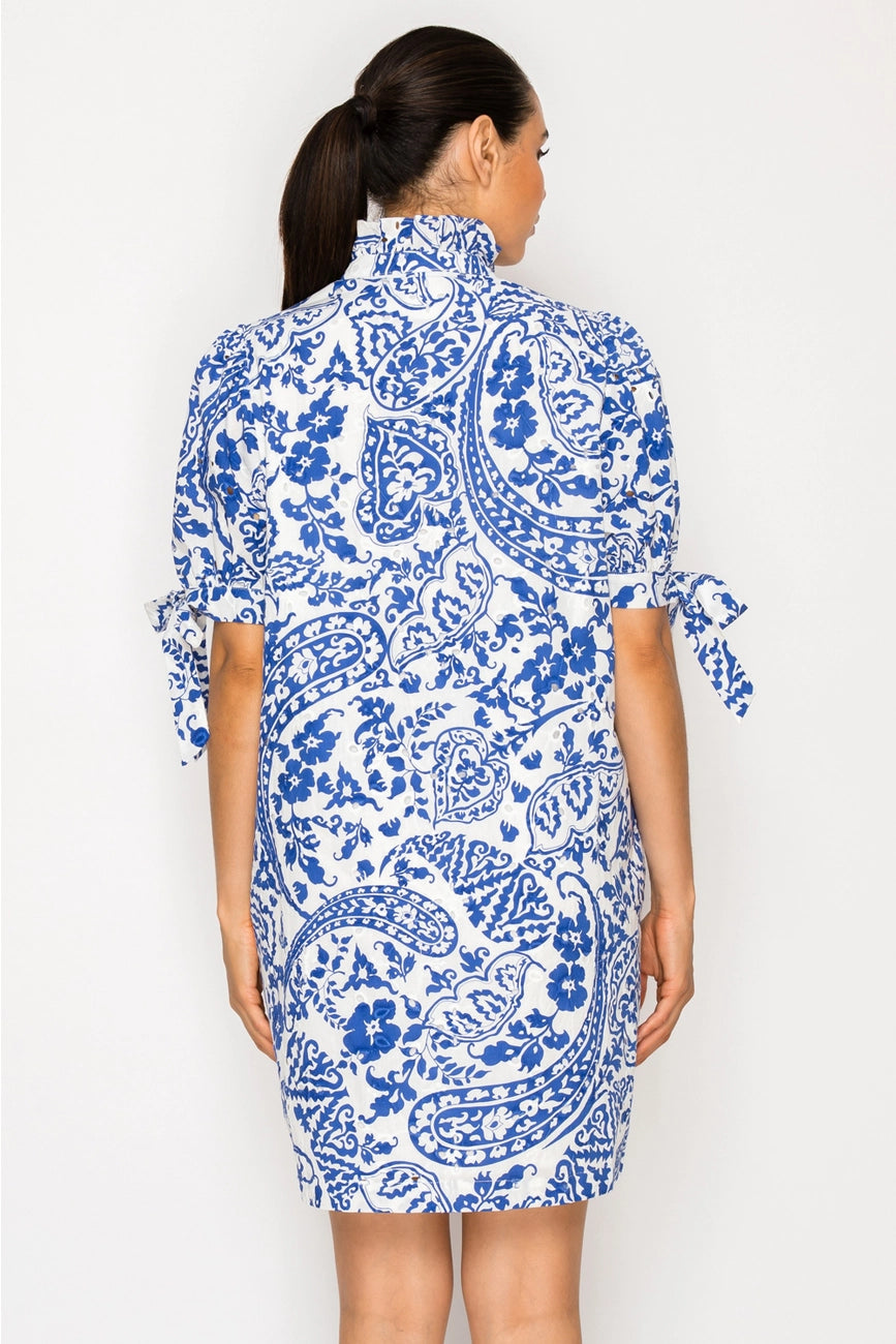 Sapphire Reverie Button Down Dress