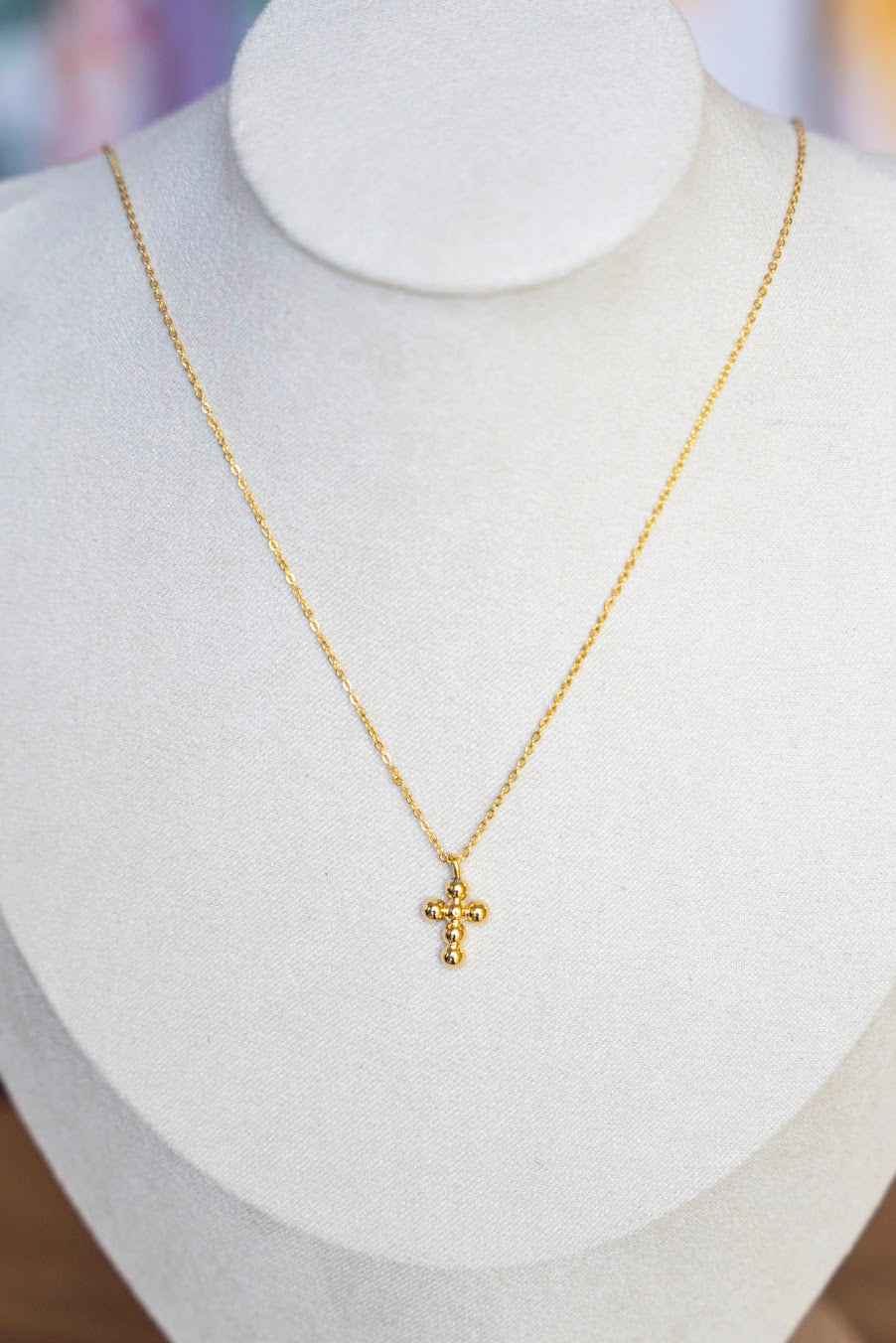 Bubble Cross Necklace