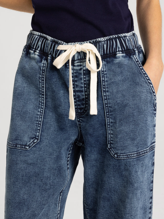 Avril Barrel Pants in Denim