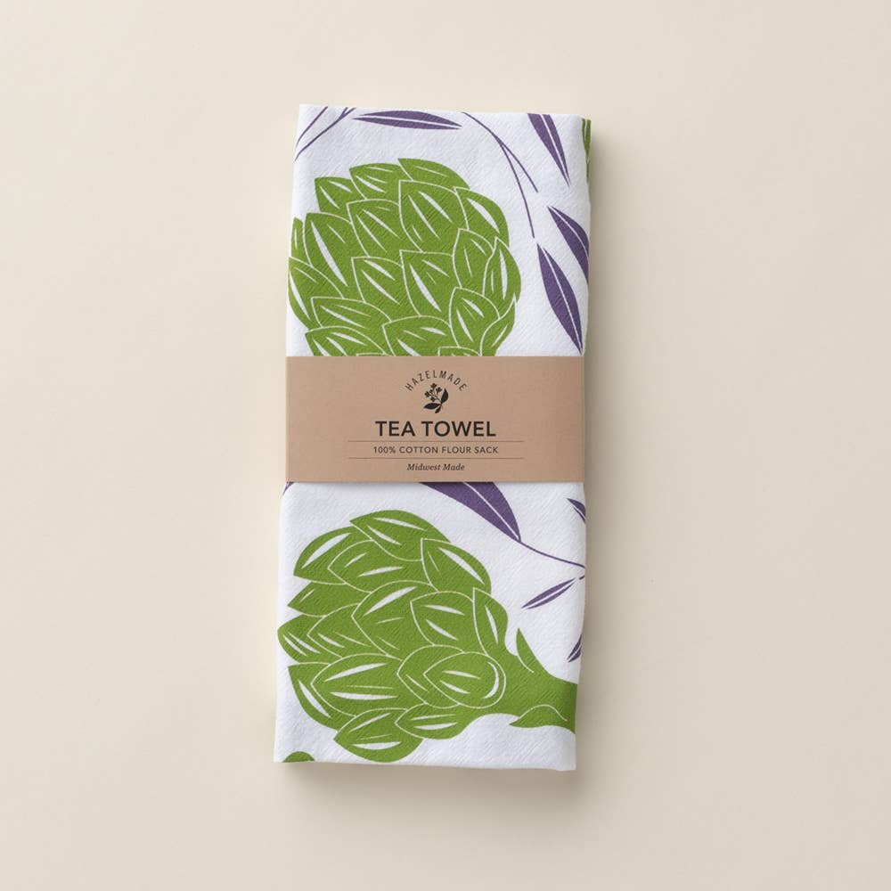 Artichokes + Olives Tea Towel / Kitchen Decor / Midwest Made