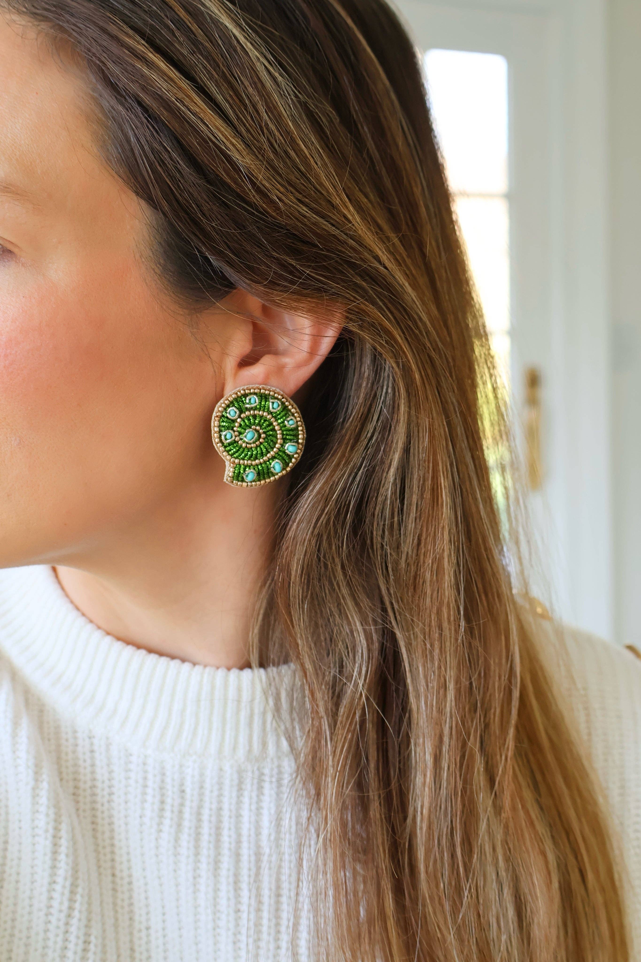 Spiral Shell Studs