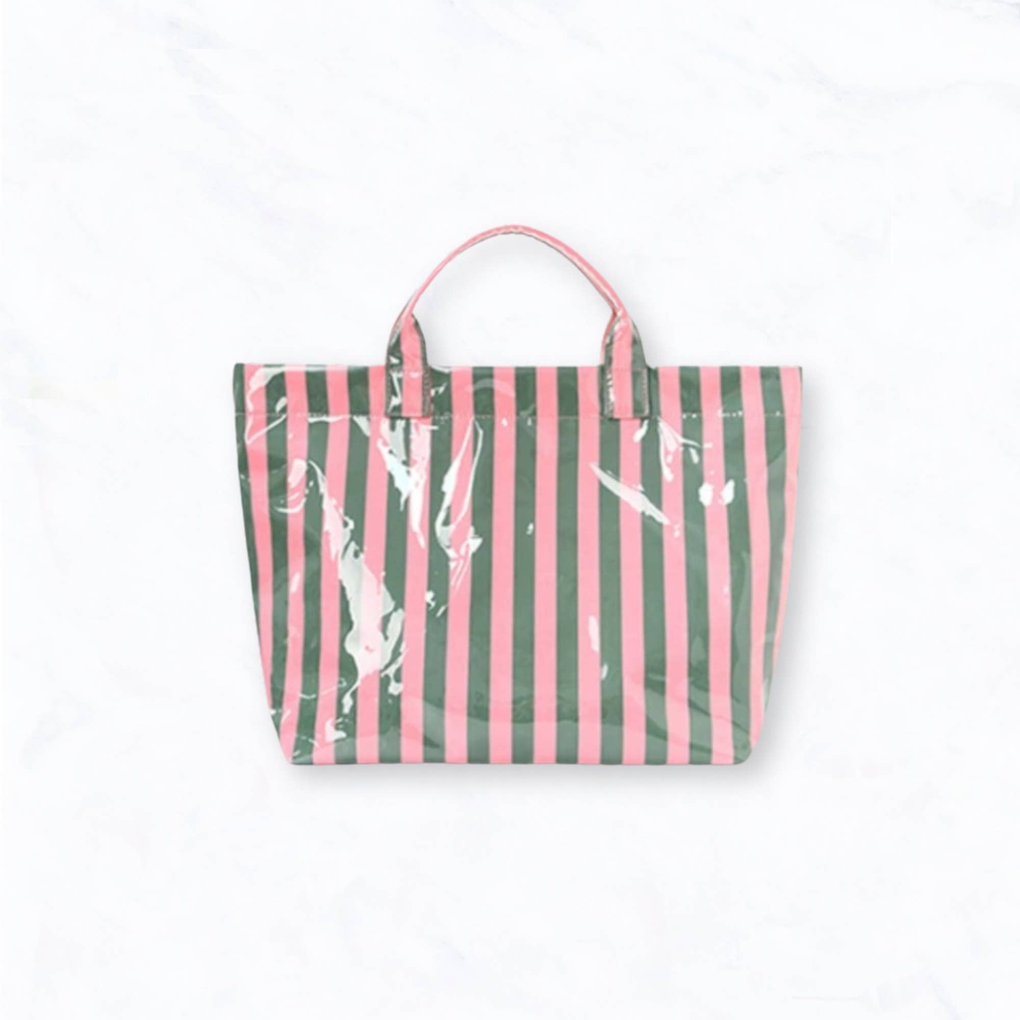 Waterproof Glossy Stripe Tote Bags
