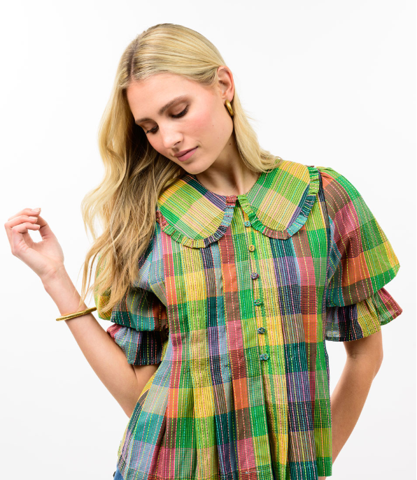 Blocks of Plaid Top