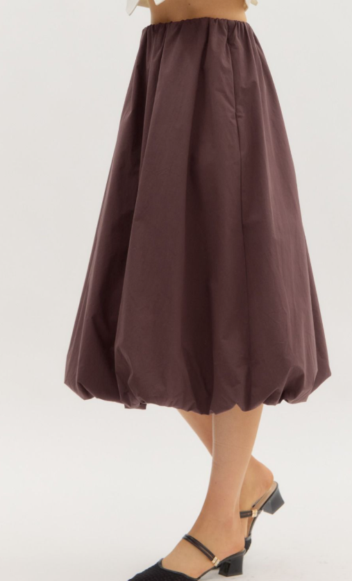 Rhiannon Bubble Hem Midi Skirt