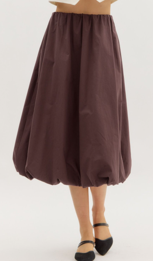 Rhiannon Bubble Hem Midi Skirt