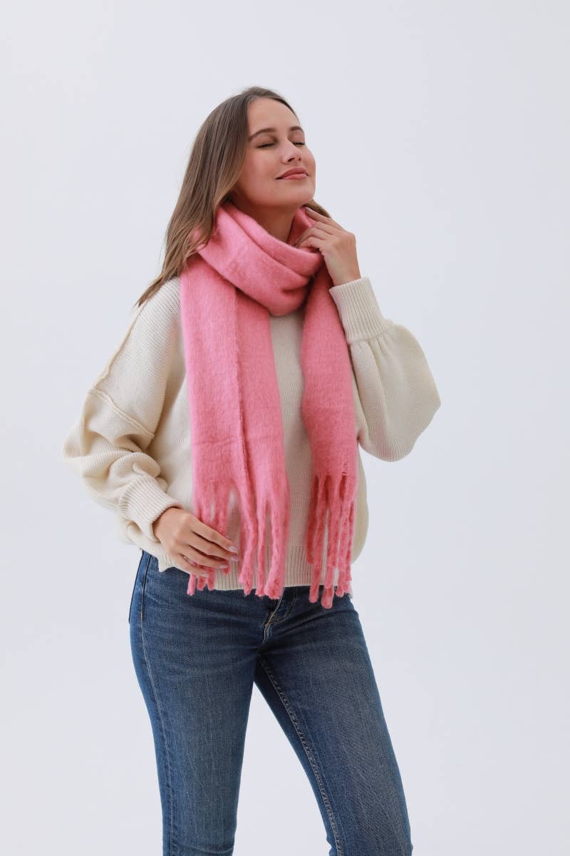 Cozy Knit Rose Scarf