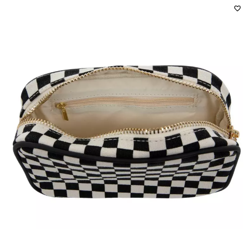 Checkered Cosmetic Bag