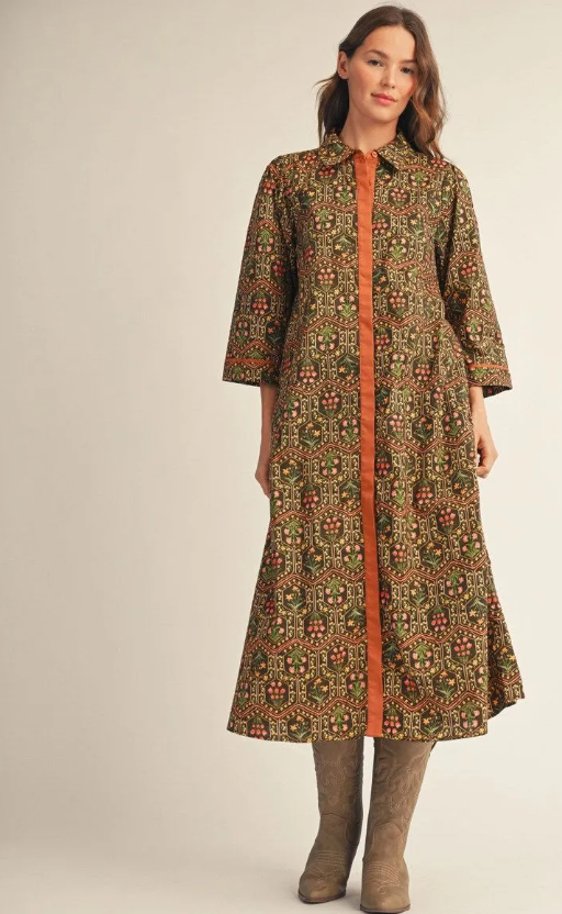 Delia Toffee Shirt Dress