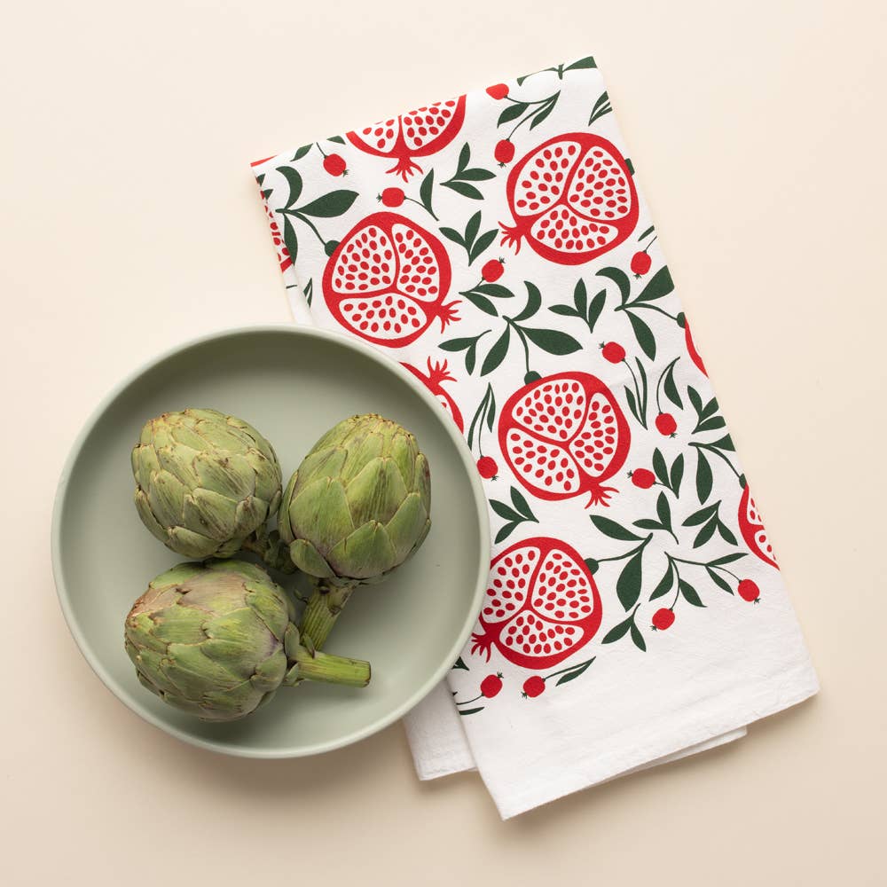 Pomegranates Tea Towel / Holiday / Midwest Made