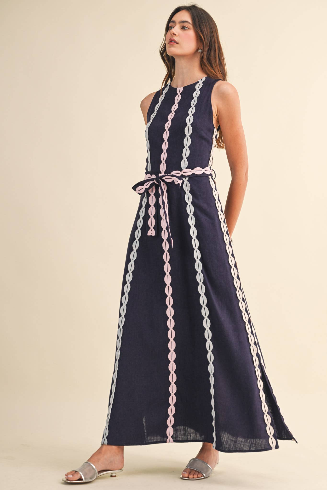 The Crochet Trim Midi Dress