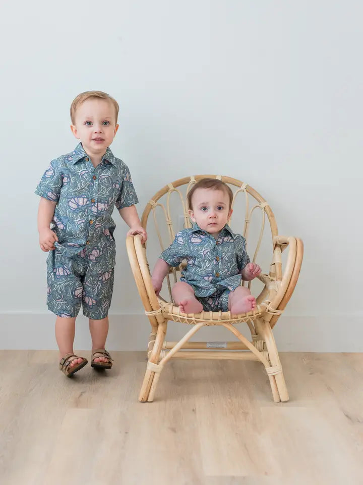 Hawaiian Print Big Boy 2-Piece Short Set