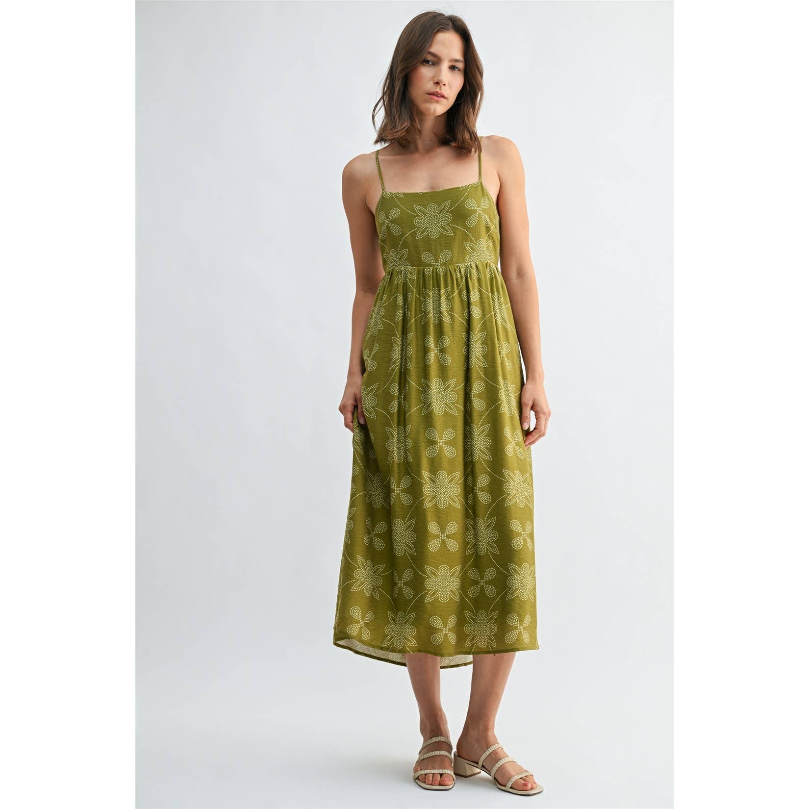 The Olive Grove Midi Dress