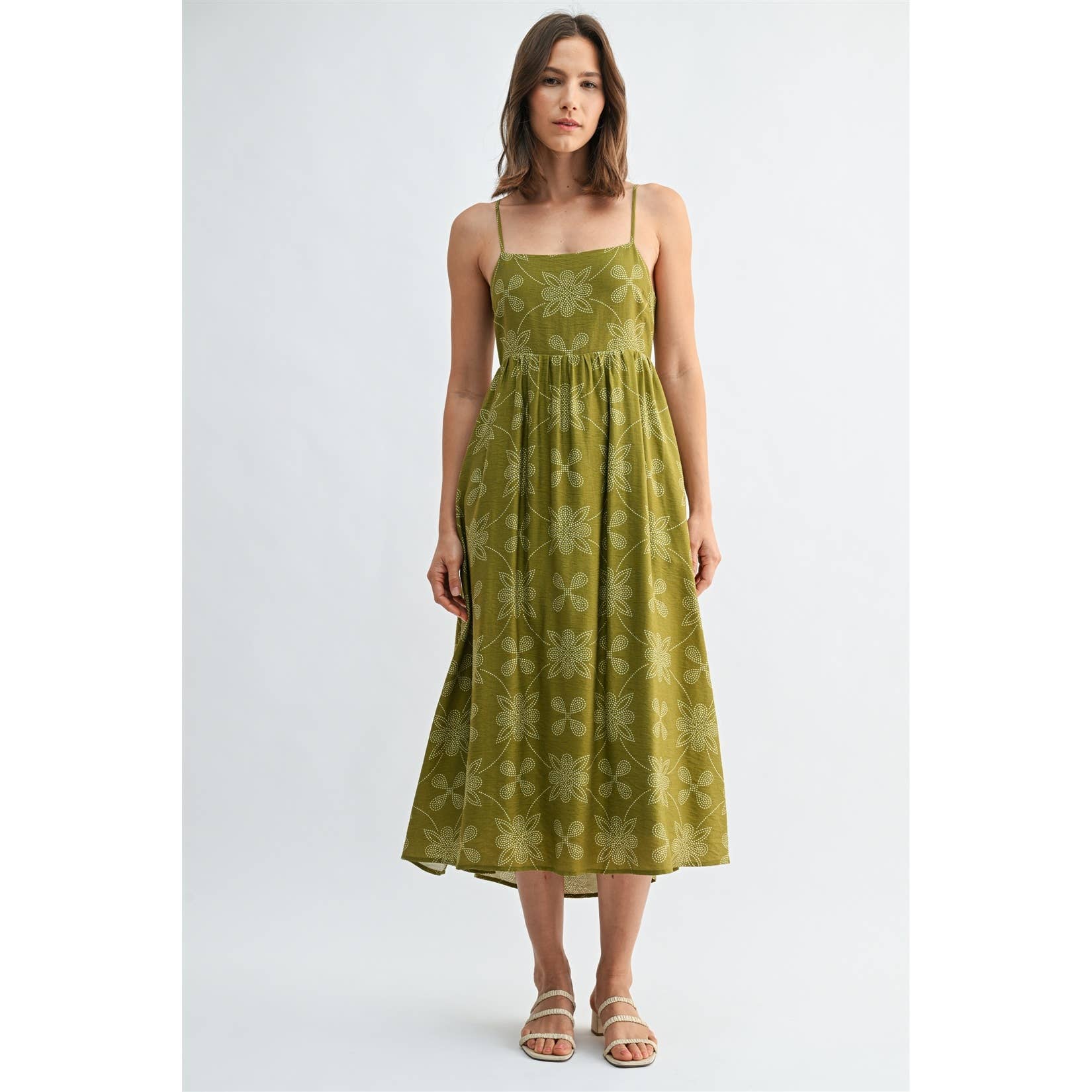 The Olive Grove Midi Dress
