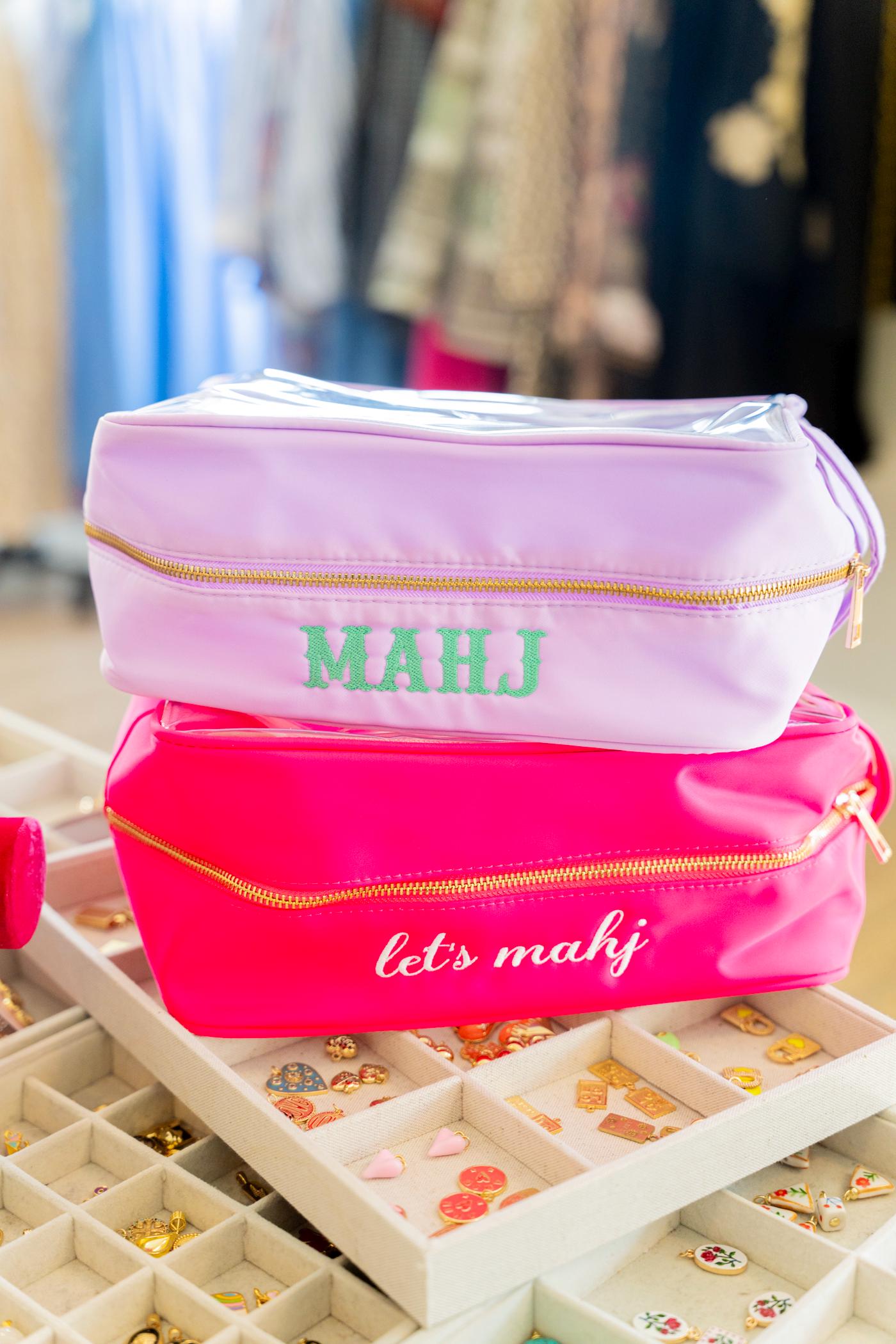 Clear Mahjong Tile Storage Bag with Handles