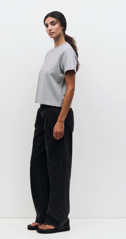 The Lanie Top in Heather Gray